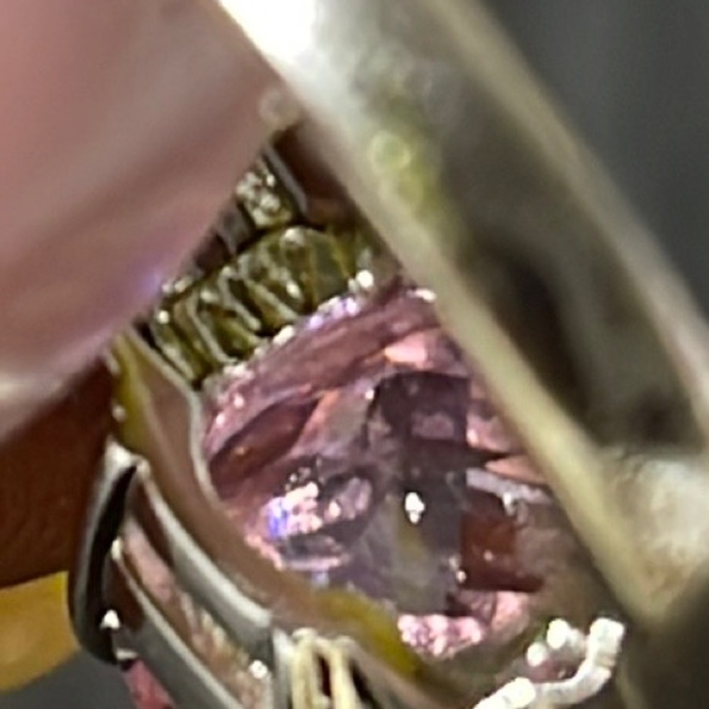 Pink Amethyst Rhinestone Statement Ring - Picture 16 of 16